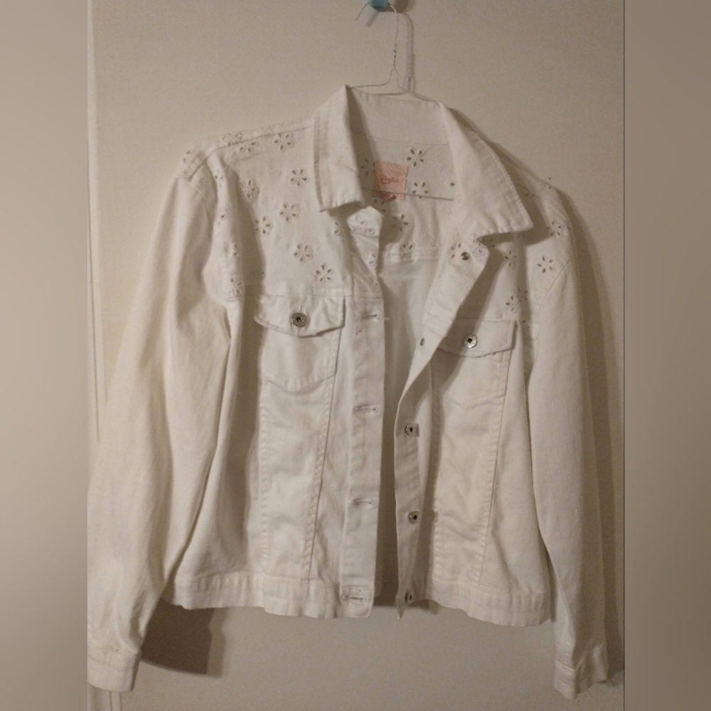 Candies White Denim Jacket, Junior size XL